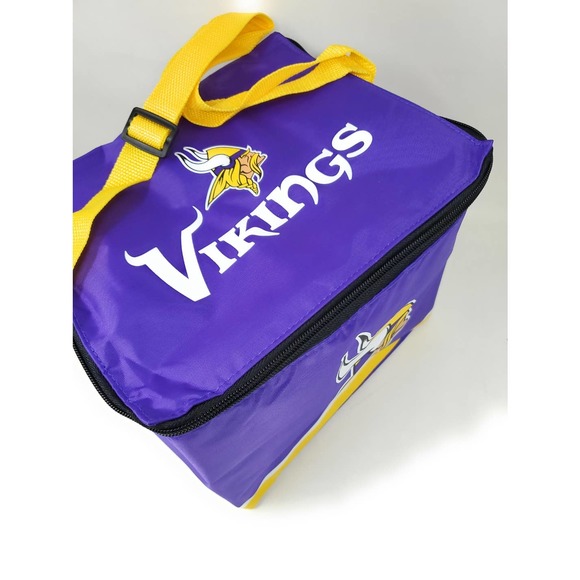 NEW FOCO NFL Big Logo Team Lunch 12 Pack Cooler Bag - Minnesota Vikings - Picture 3 of 4